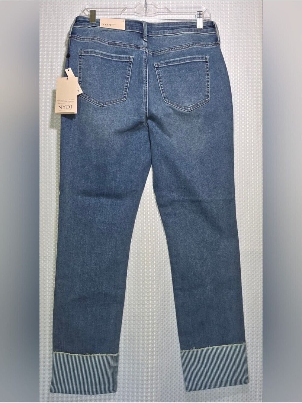 NYDJ Slim Ankle Jeans Coastal Cuff Quiet Luxury Denim NWT Sz 8 - Picture 12 of 12